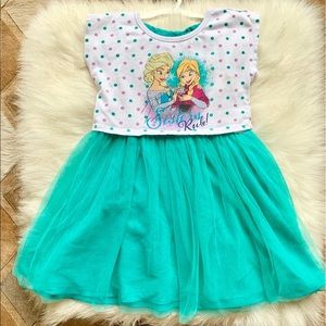 Frozen cute long tutu dress